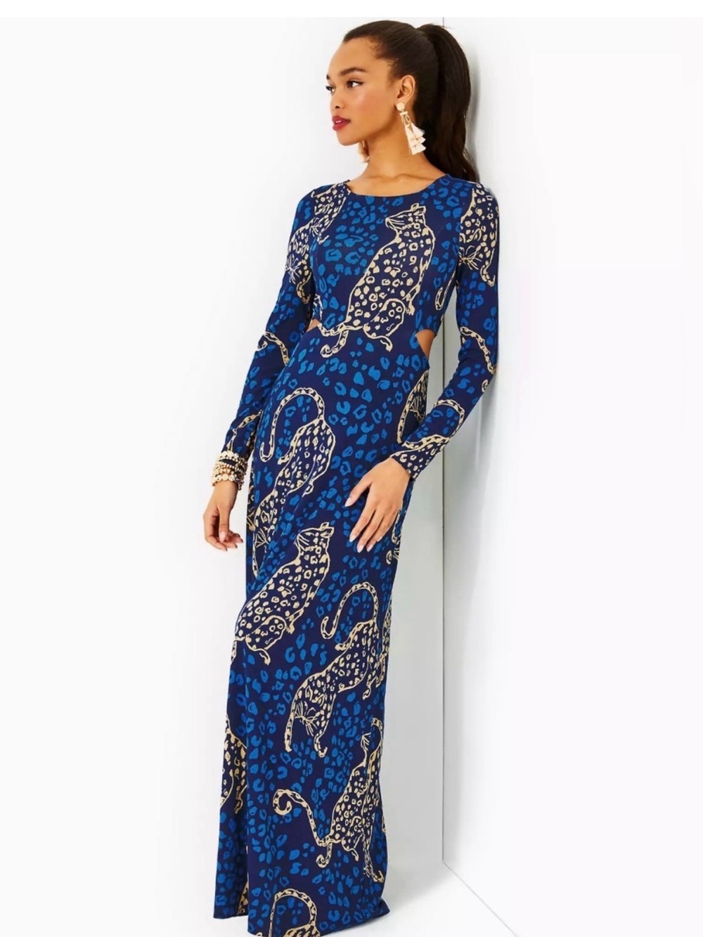 NWOT Lilly Pulitzer Low Tide Long Sleeve Maxi M